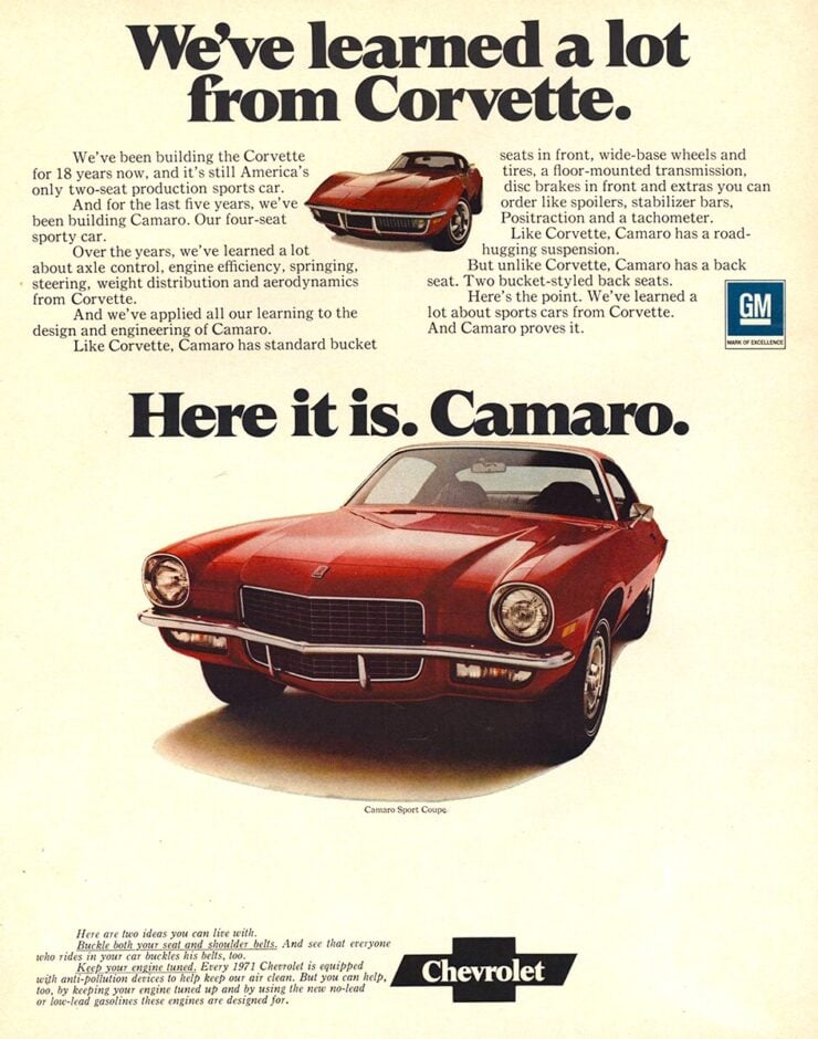 Chevrolet Camaro Vintage Ad 1