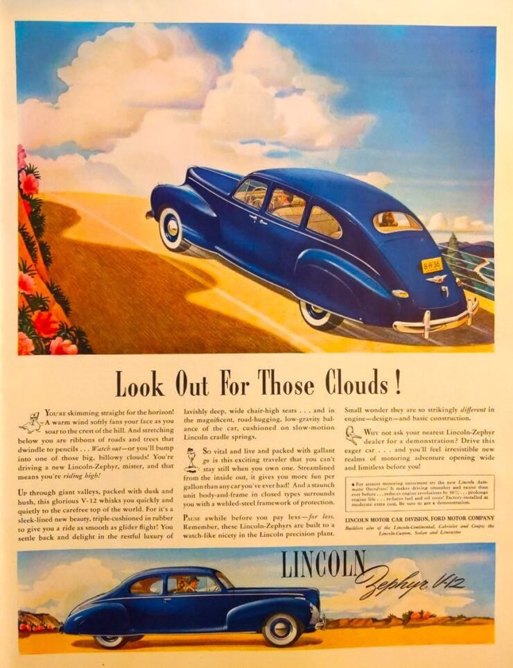 Lincoln V12 Vintage Ad