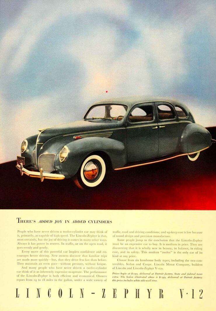 Lincoln V12 Vintage Car Ad