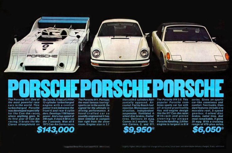 Porsche 911 + 914 Vintage Ad 1