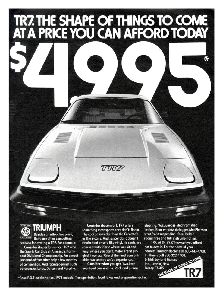 Triumph TR7 Vintage Ad