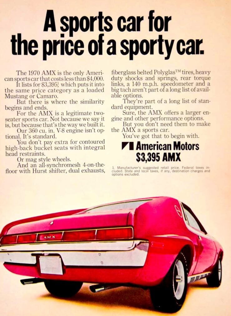 AMC AMX Vintage Ad