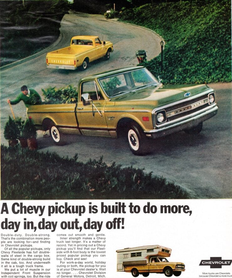 Chevrolet C10 Pickup Truck Vintage Ad 1