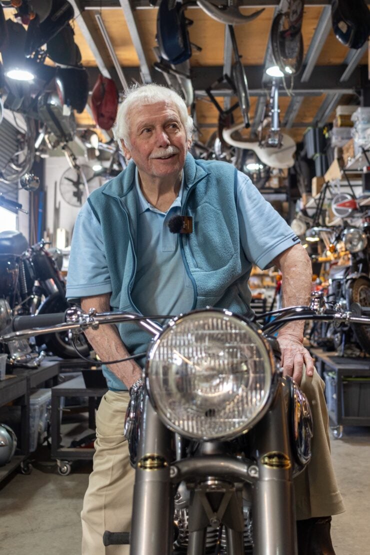 Horace Jowsey on his Norton