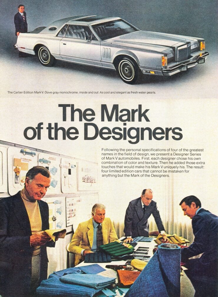 Lincoln Continental Mark V Vintage Ad 1