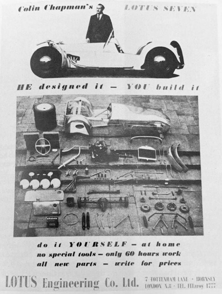 Lotus Seven Vintage Ad
