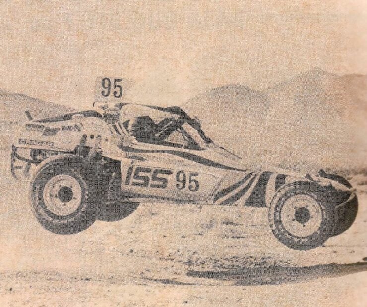 Malcolm Smith and Bud Feldkamp teamed up to push ISS sponsored Funco SS2 to sweep of 162 car field at Barstow, California