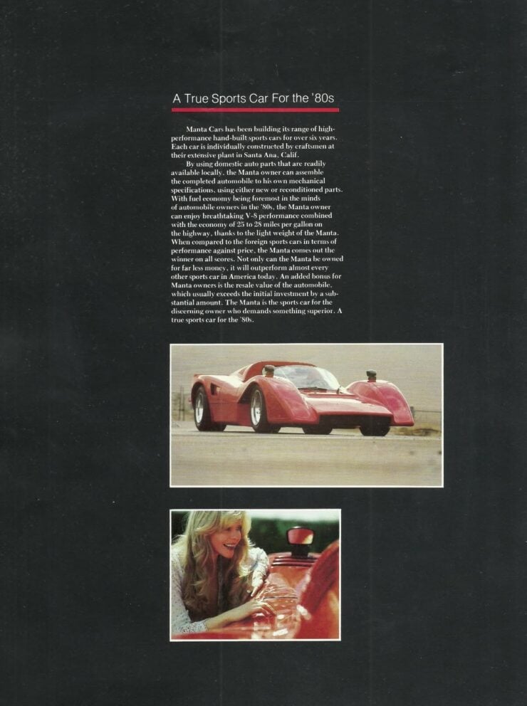 Manta Mirage Brochure