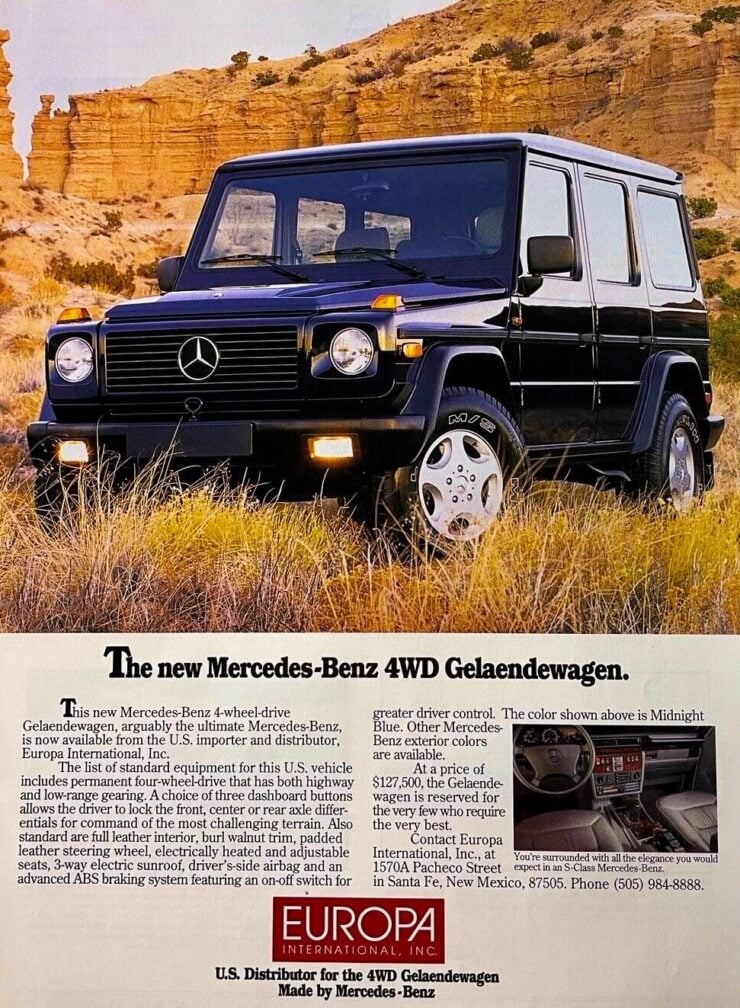 Mercedes-Benz G Wagon Vintage Ad
