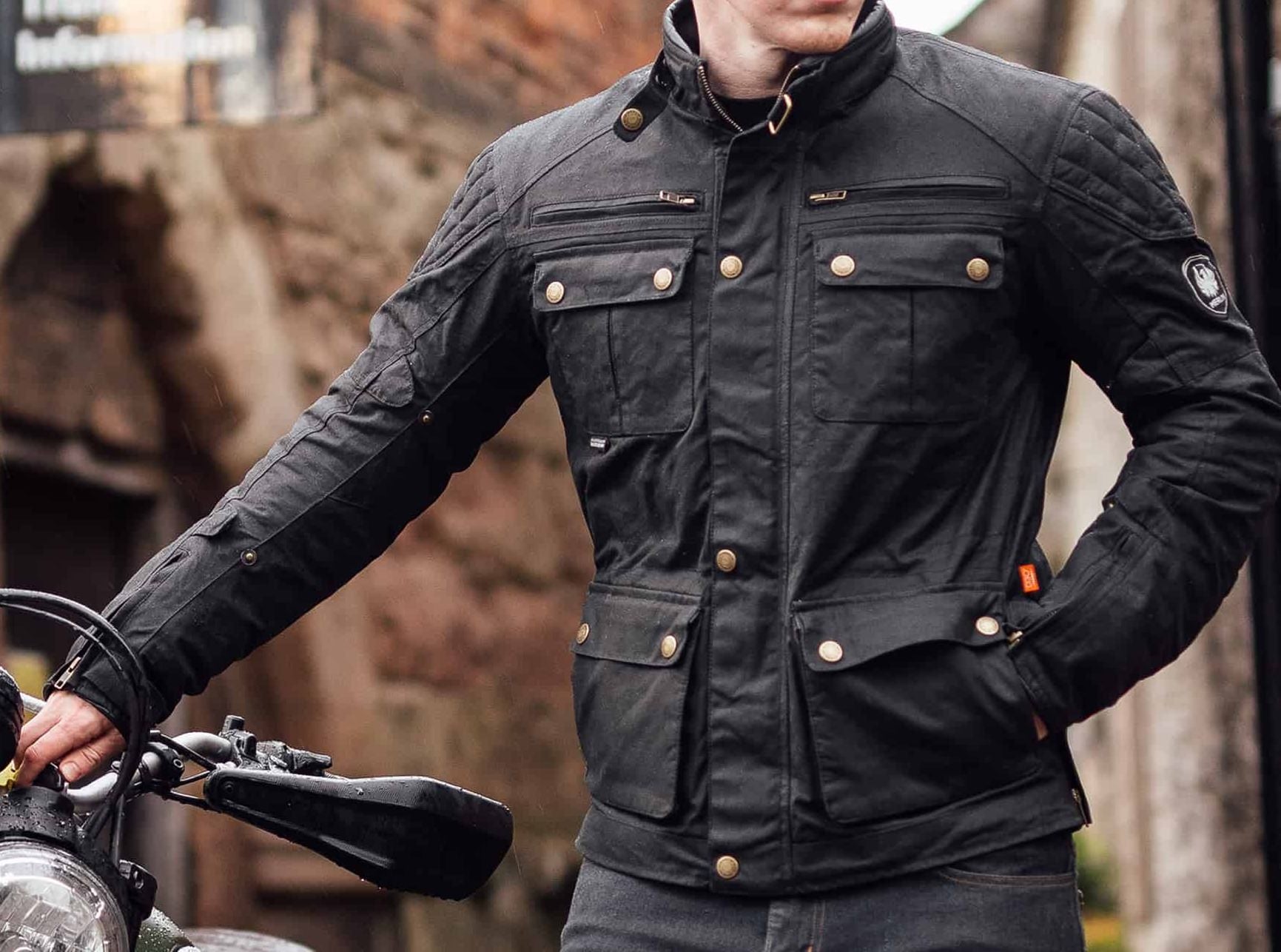The Armored Yoxall II Waxed-Cotton Motorcycle Jacket From Merlin