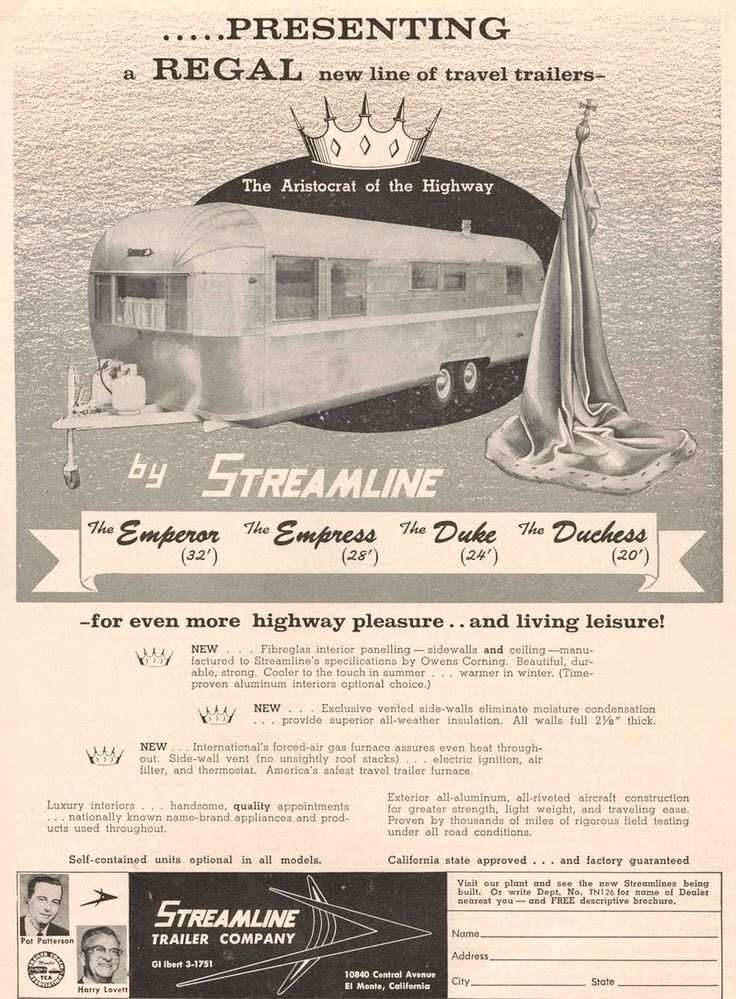 Streamline Trailer Company Vintage Ad 1