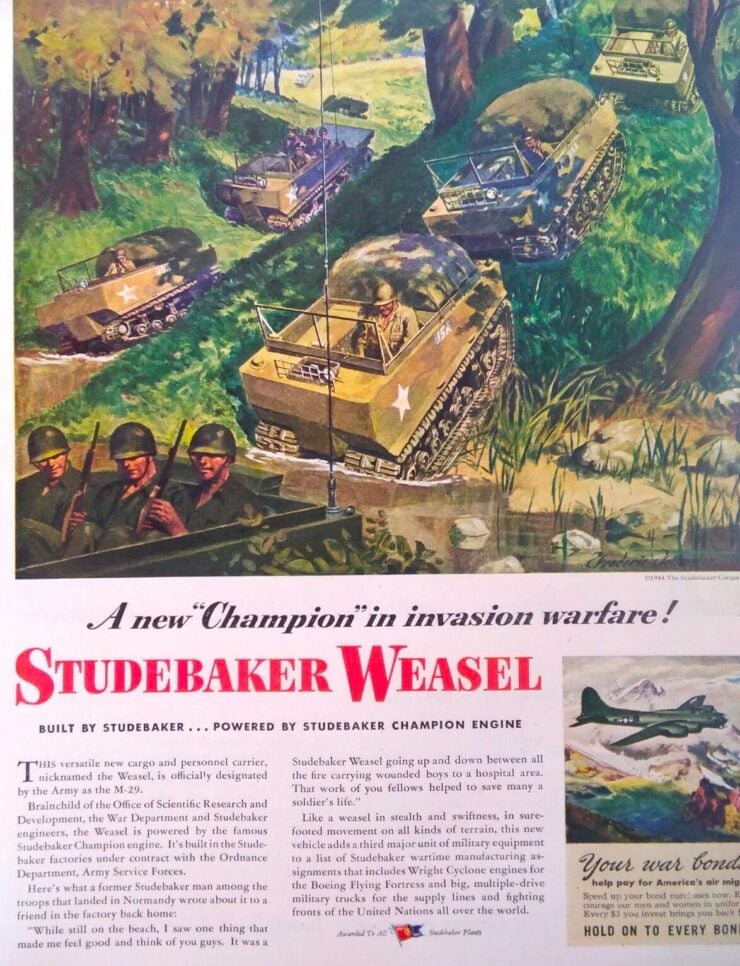 Studebaker T-24 Weasel Vintage Ad 1