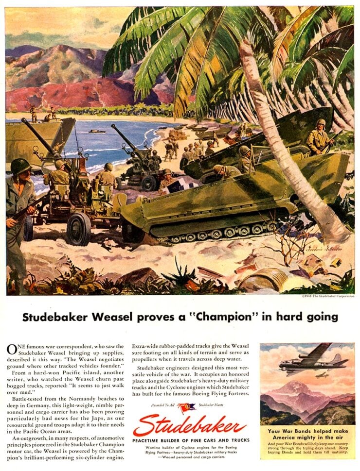 Studebaker T-24 Weasel Vintage Ad 2