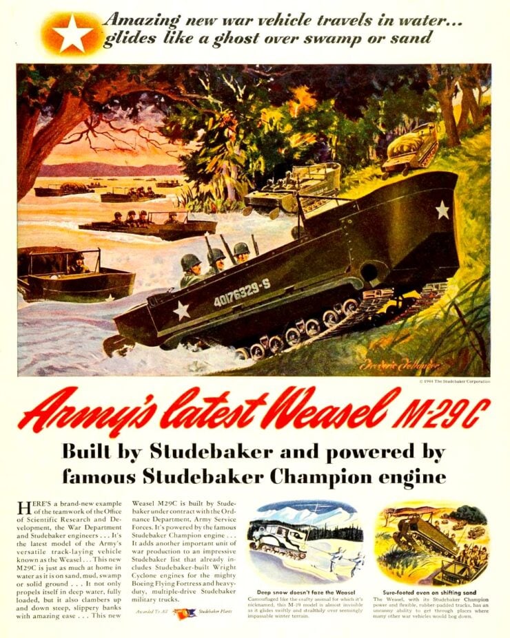 Studebaker T-24 Weasel Vintage Ad