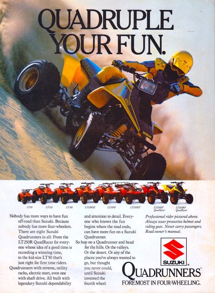 Suzuki LT250R QuadRacer Vintage Ad 2