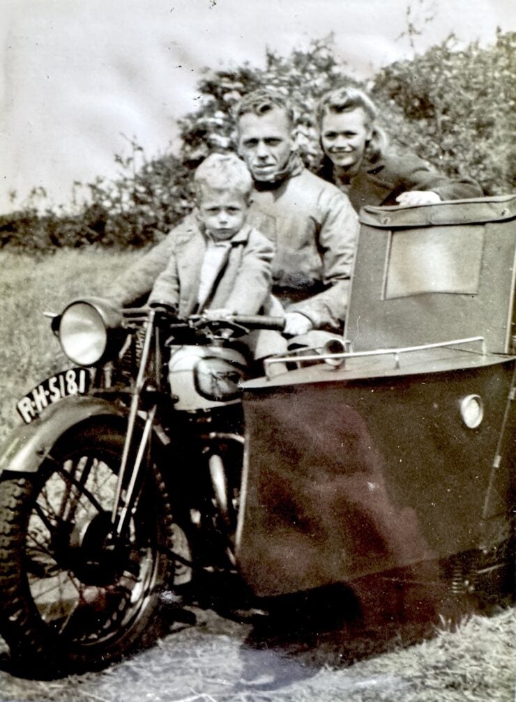 William Jowsey and family on their Norton