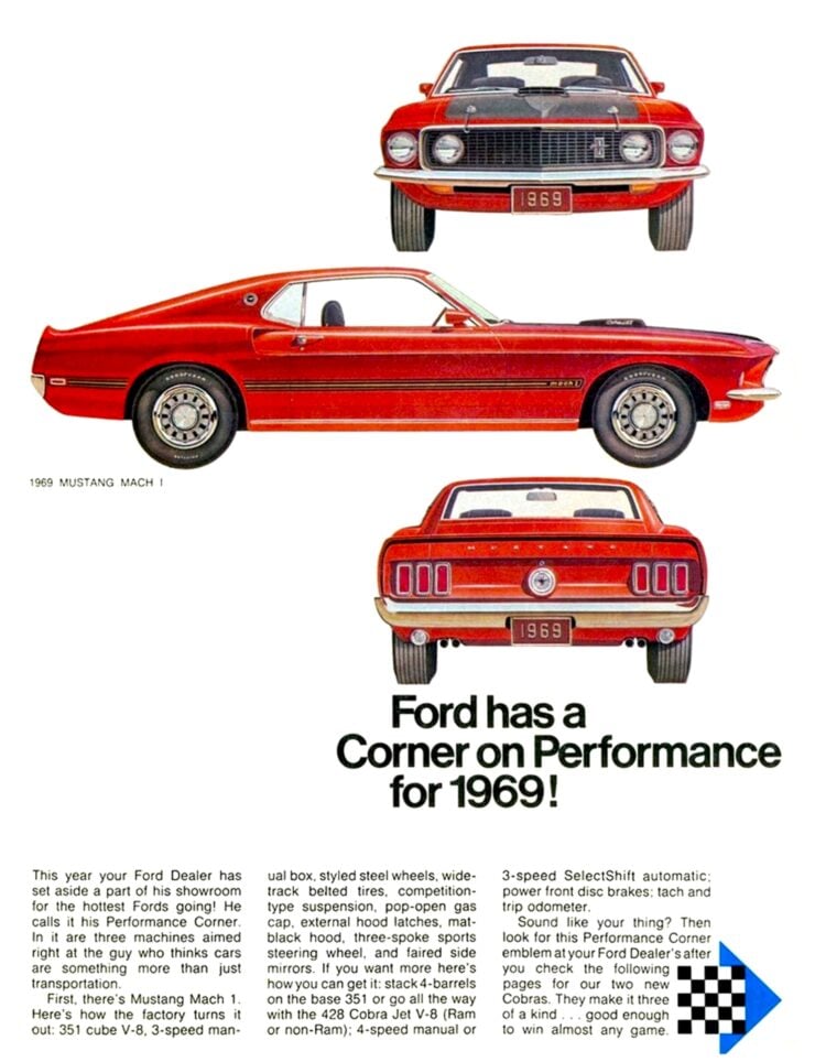 1969 Ford Mustang Mach 1 Vintage Ad 2