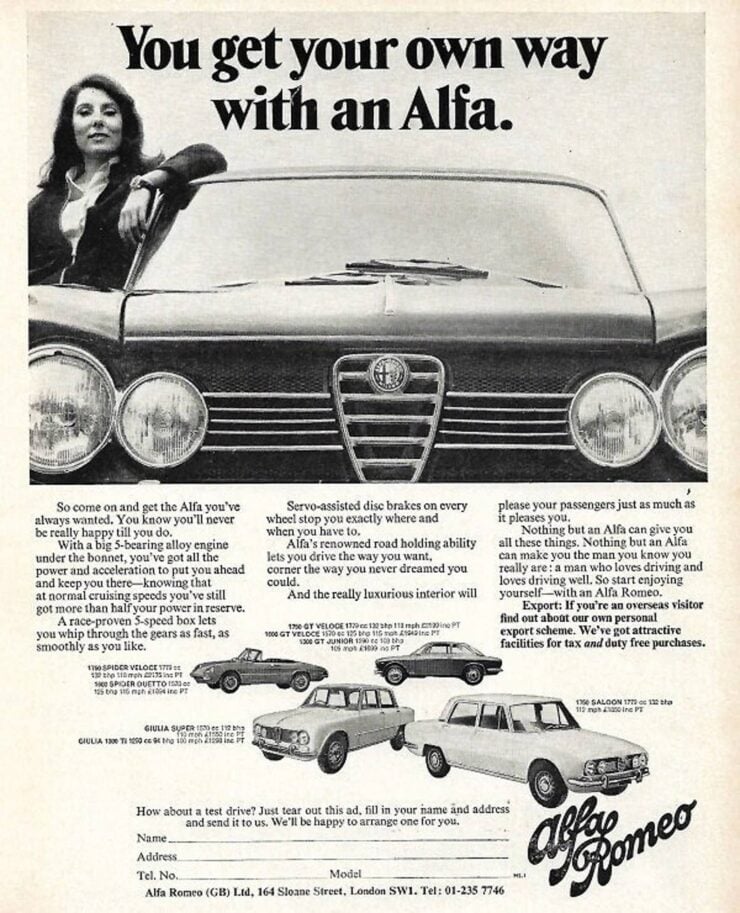 Alfa Romeo Giulia Vintage Ad