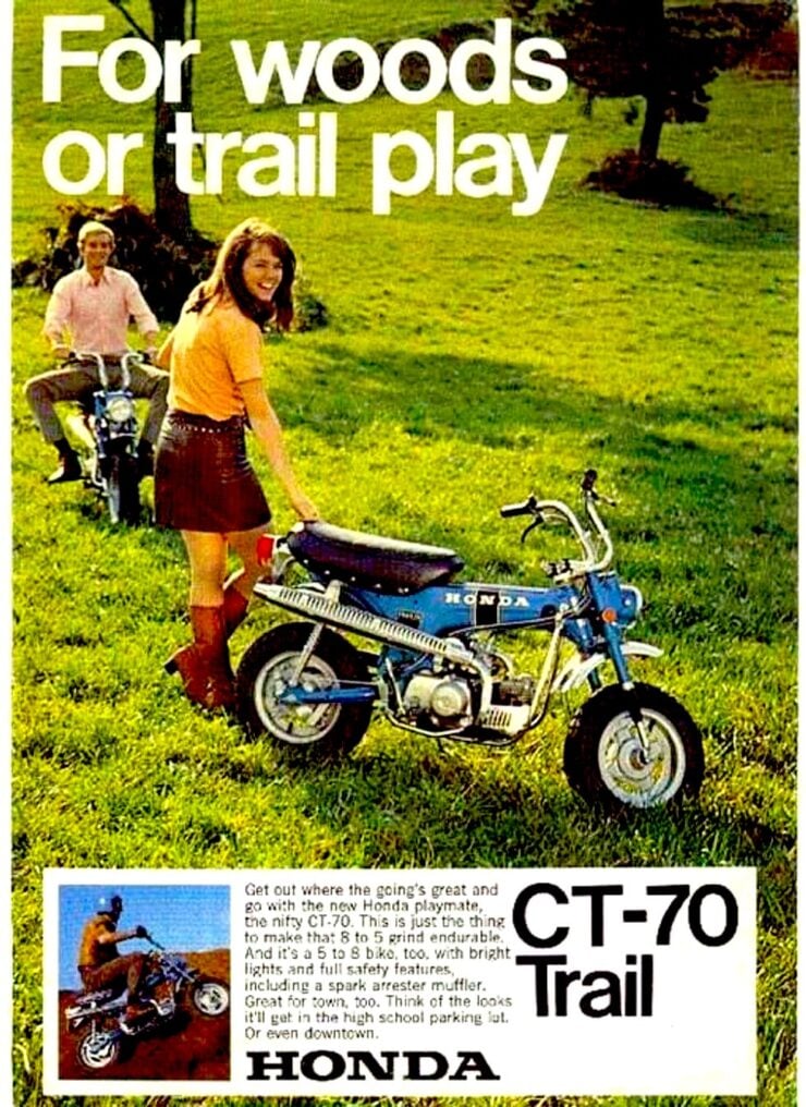 Honda CT70 Motorcycle Vintage Ad 2