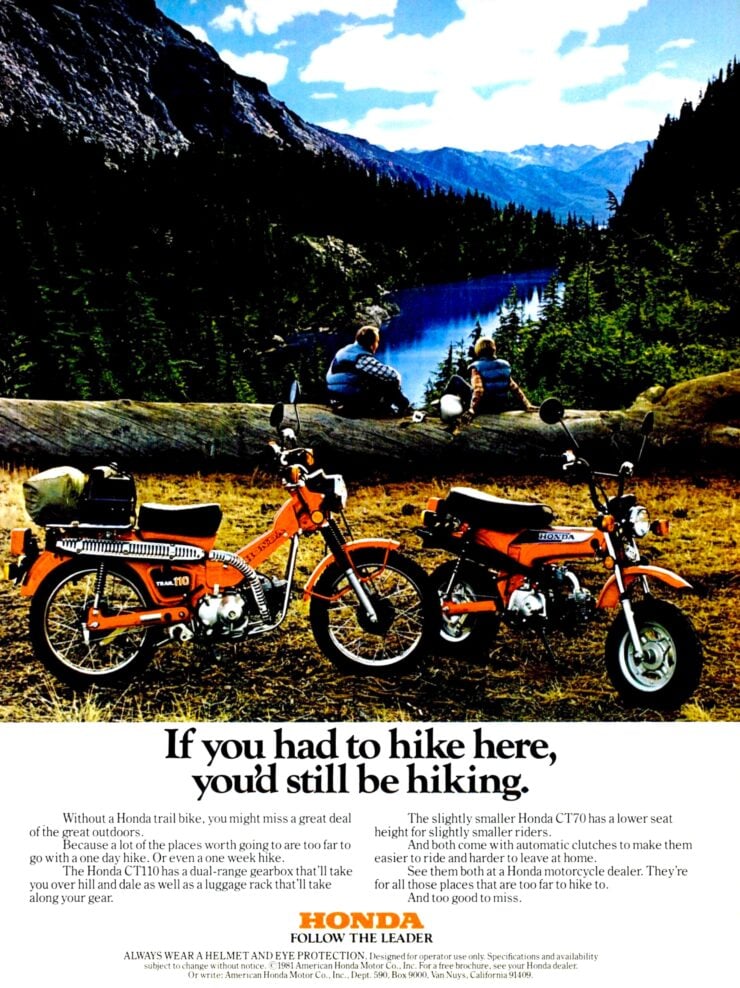 Honda CT70 Motorcycle Vintage Ad 3