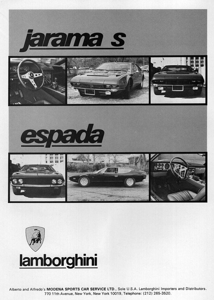 Lamborghini Jarama S Vintage Ad