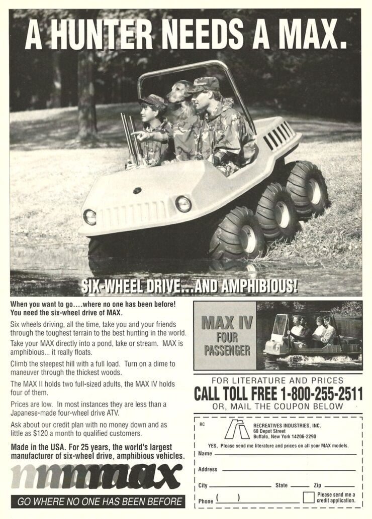 MAX 6x6 ATV Vintage Ad