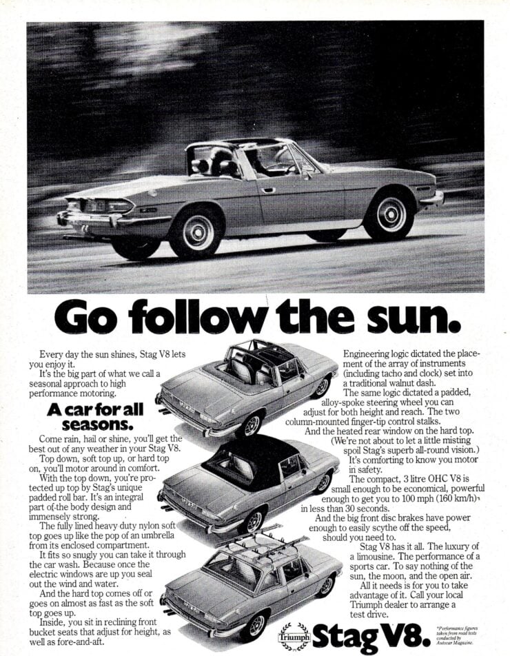 Triumph Stag Vintage Ad 1