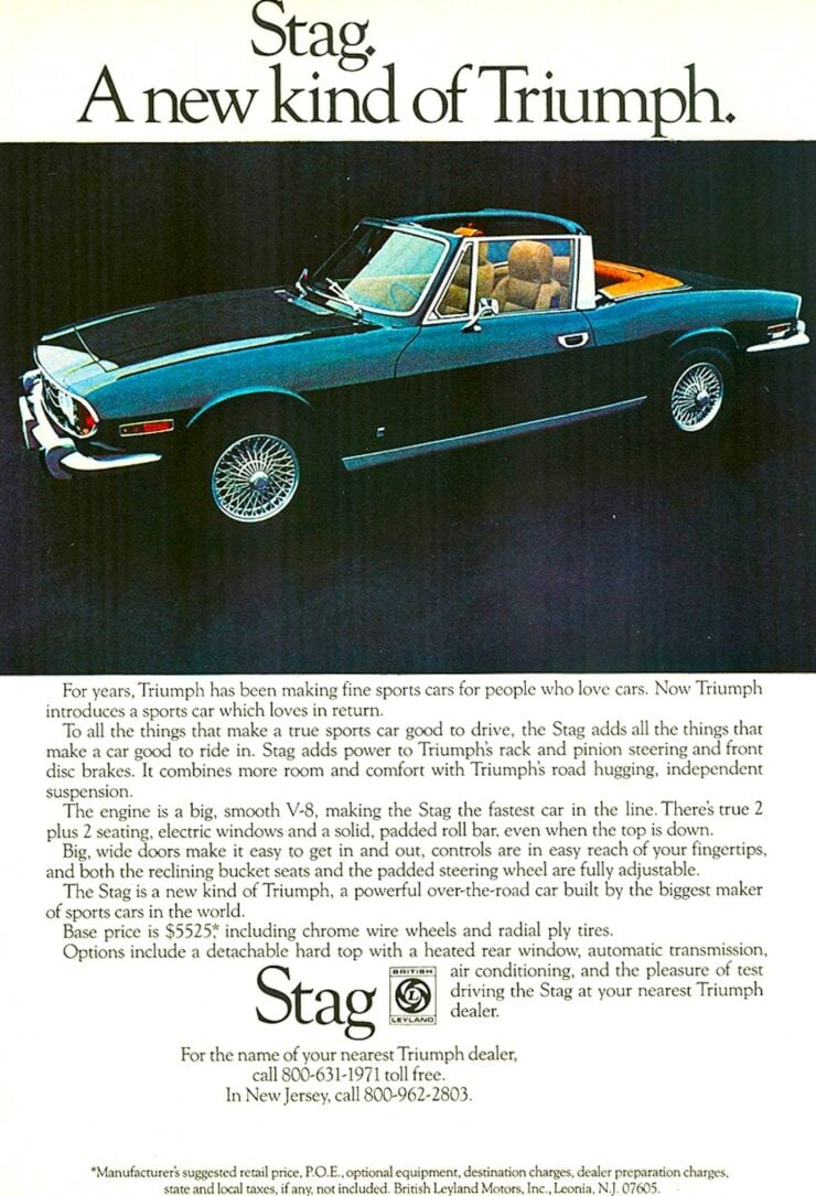 Triumph Stag Vintage Ad