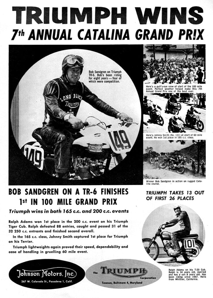 Triumph TR6 Trophy Vintage Ad 1