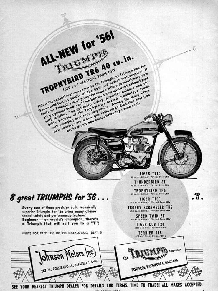 Triumph TR6 Trophy Vintage Ad