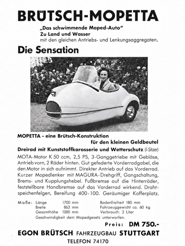 Brütsch Mopetta Vintage Advertisement