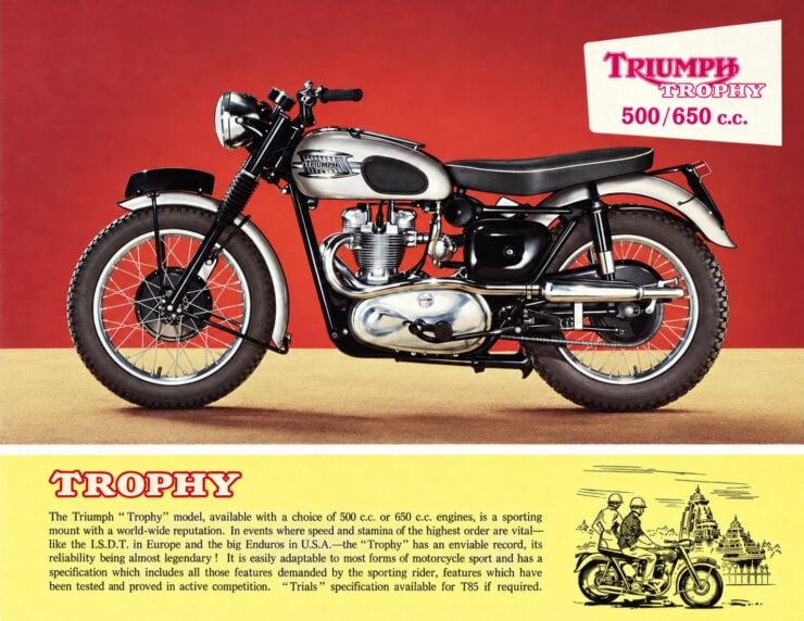 Vintage Triumph TR6 Trophy Motorcycle Poster