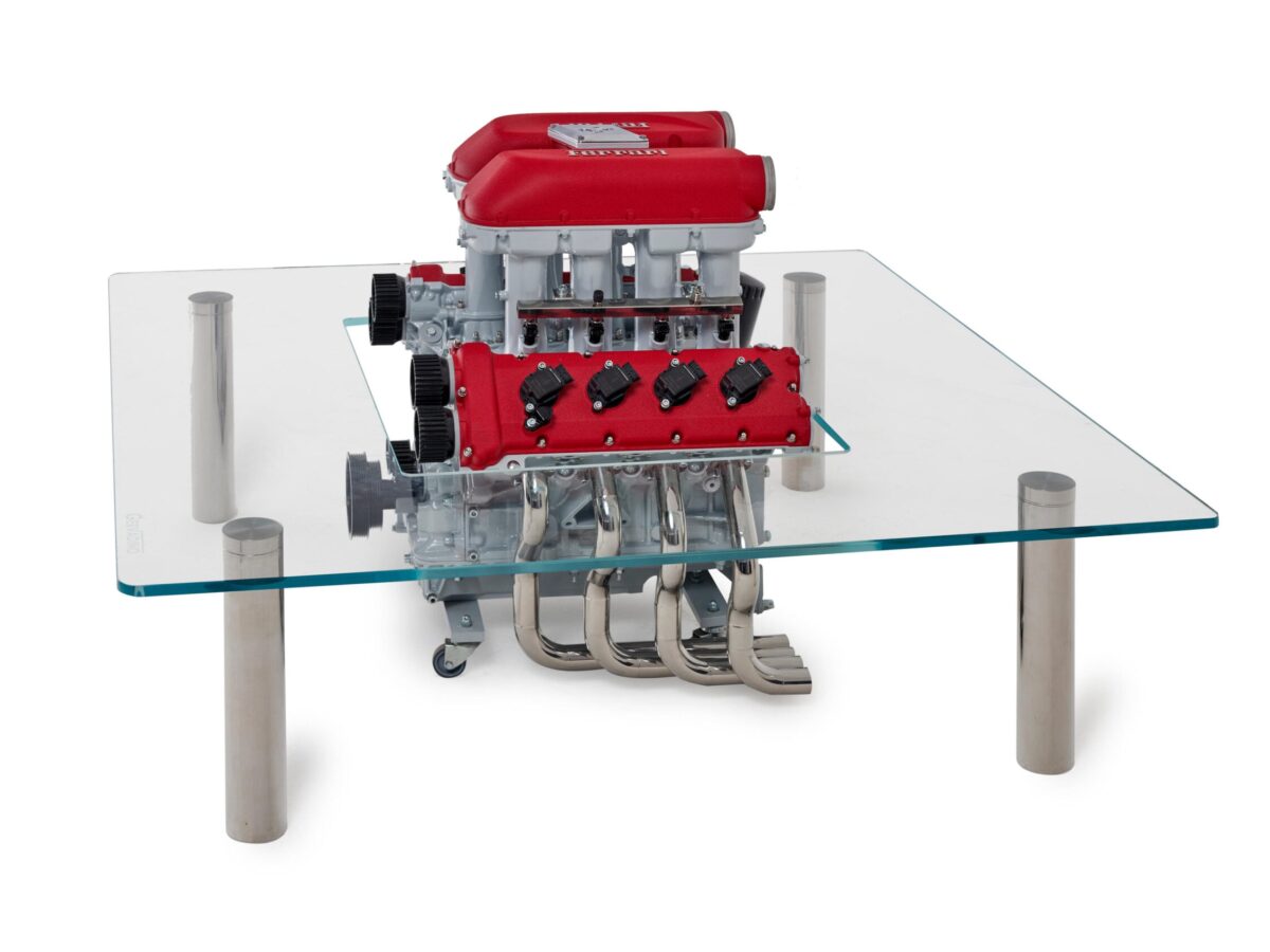 A Ferrari 360 Modena V8 Engine Coffee Table