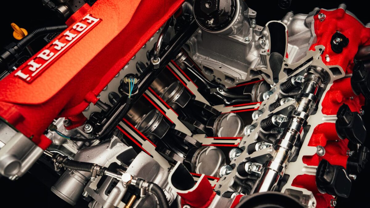 A Phenomenal Ferrari F154 Cutaway Engine You Can Watch In Motion