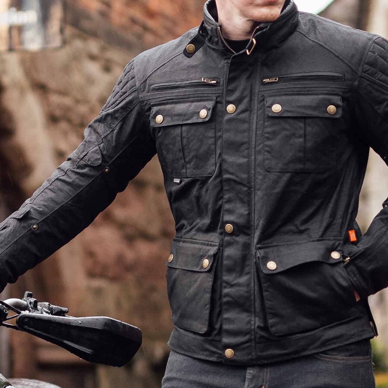 The Armored Yoxall II Waxed-Cotton Motorcycle Jacket From Merlin